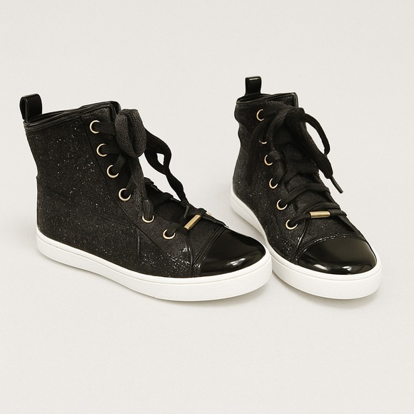 Chic Jimmy Choo glitter high-tops with gold hardware. Excellent condition Sz 38 - Picture 3 of 8